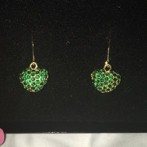 Emerald Heart Earrings